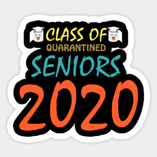 Class of 2020 Quarantined Seniors Flu Virus Quarantined Grad Sticker